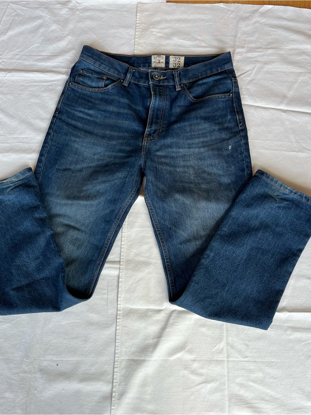 Red Head Brand / Bass Pro Shops Men's Straight Leg Denim Jeans in Dark Blue